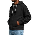 thumbnail image 6 of MXALUOB Men's Full Zip Hoodie Waffle Knit Long Sleeve Hooded Sweatshirt with Drawstring Casual Solid Color Jacket Fall Winter Outfits, 6 of 10