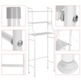 thumbnail image 3 of Shelf 3-Tier Iron Toilet Towel Storage Rack Holder Over Bathroom Shelf Organizer White, 3 of 8