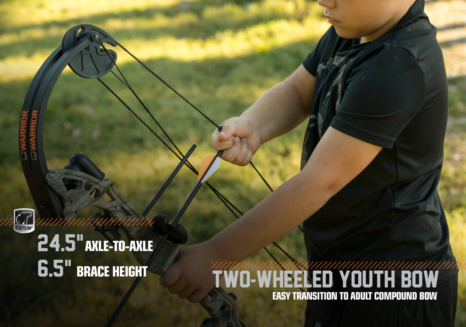 Bear Archery Warrior Youth Bow Set for Ages 11+, Archery