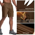 thumbnail image 5 of FEN AI Mens 6 Pockets Wrok Cargo Hiking Short Water Resistant Quick Dry Breathable Outdoor Fishing Shorts with Nylon Belt, 5 of 8