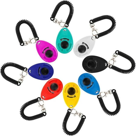 Fangsheng Pet Training Clicker for Dog, Clickers with Wrist Strap for Cat Bird Puppy, 8 Pack