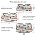 thumbnail image 5 of Yayeee Car Windshield Sun Shade Universal Fit Front Visor Protector, Orange Cartoon Houses, 5 of 8