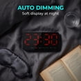 thumbnail image 4 of REGALWOVEN Digital Dual Alarm Clock, Big Numbers Display Dimmable Wall Clocks, Temperature, Day of Week, DST Desk Alarms Orange 8.3"L x 1.2"W x 4.3"H, 4 of 7