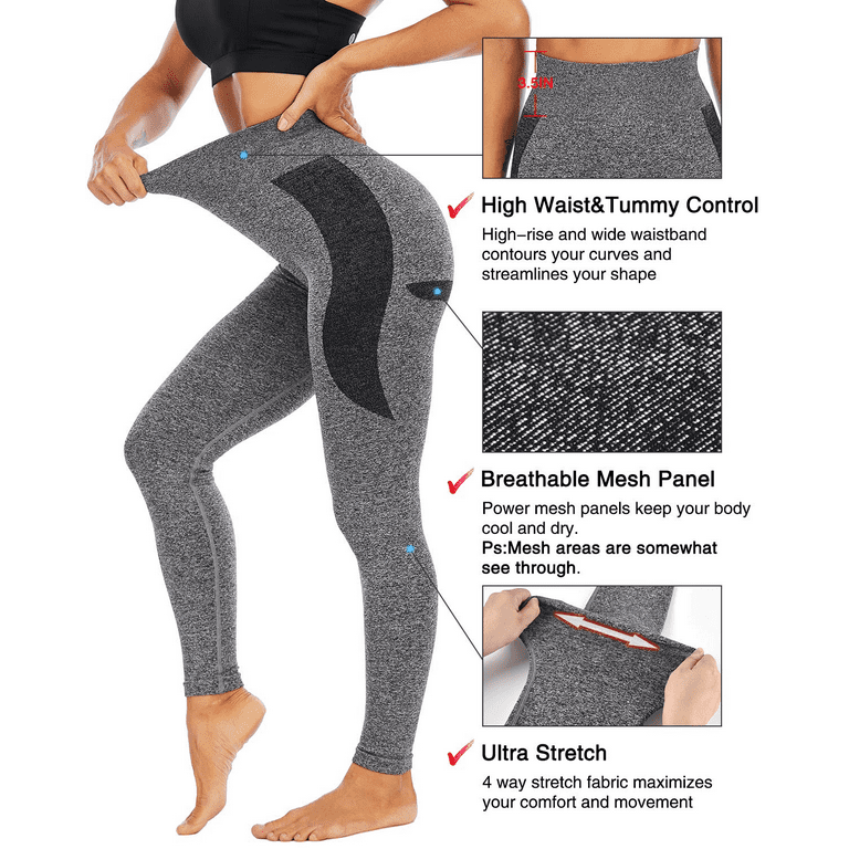 RUNNING GIRL Women Workout Leggings Butt Lifting High Waisted Seamless Yoga  Pants Running Tights 