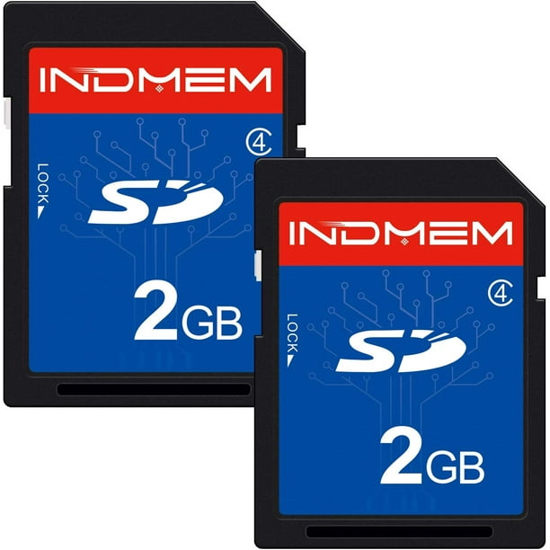 Lot de 2 cartes SD 2 Go Classe 4 Carte mémoire flash 2G SLC Cartes  numériques sécurisées standard 