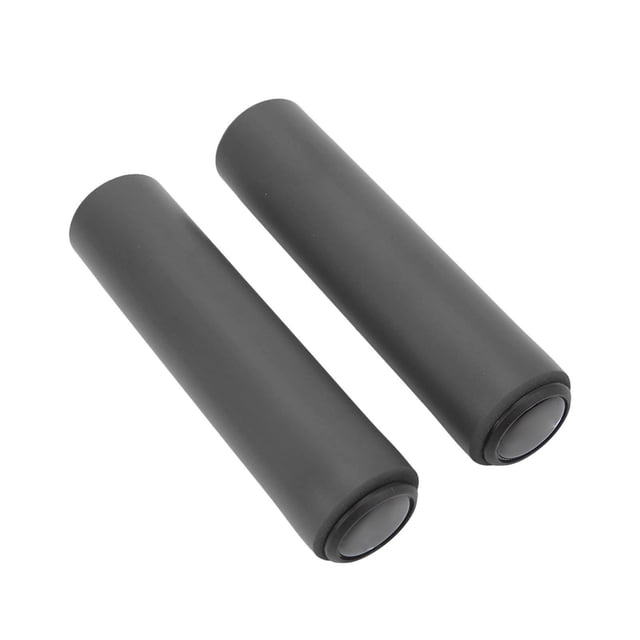 2 uds empuñaduras de bicicleta de montaña silicona suave antideslizante reducen la fatiga de las manos enchufe de PVC absorción de impacto empuñaduras de manillar de silicona negro