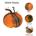 thumbnail image 5 of Halloween Pumpkin Fabric Plush Decor, Colorful Cloth Art Harvest Festival Pumpkin Figurines for Fall Thanksgiving Tabletop Shelf Mantel Centerpiece Scene Setting Home Accent, 5 of 8