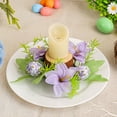 thumbnail image 2 of Candle Rings Wreaths 1-4PC, Artificial Hydrangea & Eucalyptus Wreath for Pillar Candle Holder, Small Boho Wreath for Wedding, Table, Home & Door Decoration, 2 of 5