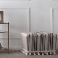 thumbnail image 2 of Colleen Tasseled Accent Ottoman Grey Striped, 2 of 8