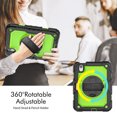 thumbnail image 3 of Case for iPad Mini 7 A17 Pro 2024/Mini 6 2021 8.3 Inch 7th/6th Gen with Screen Protector, 360 Degree Rotating Kickstand Hand Strap Shockproof Cover with Shoulder Strap, Lime PC, 3 of 7