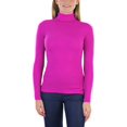 thumbnail image 4 of ToBeInStyle Women's Soft Cotton Long Sleeve Turtleneck Sweatshirt - Rose Violet - 3X, 4 of 7