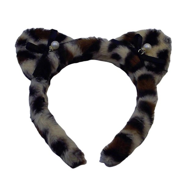 Plush Cats Ear Hairhoop for Teens Girl Roleplay Cats Women Costume Headband Music Festival Props Face Washing Headband Pink