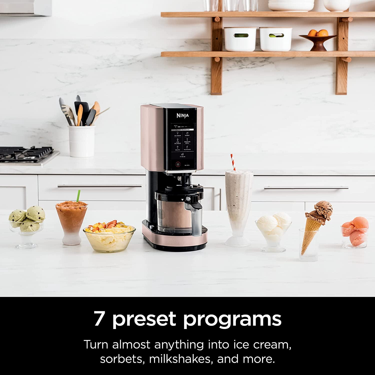 Ninja CREAMi 7-in-1 Rose Gold Ice Cream Maker