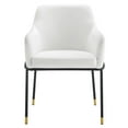 thumbnail image 6 of Modway Jovi Performance Velvet Dining Armchair Set of 2 in Black White, 6 of 8