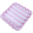 thumbnail image 2 of 8 Pedazos Platos de Papel Estriados Desechables Alimentos de Vajilla Almacenaje Rosado perfecl Platos de papel desechables, 2 of 8