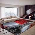 Area Rug 9x12 Living Room Rug, Red Tree Washable Non-Slip Low Pile Soft ...