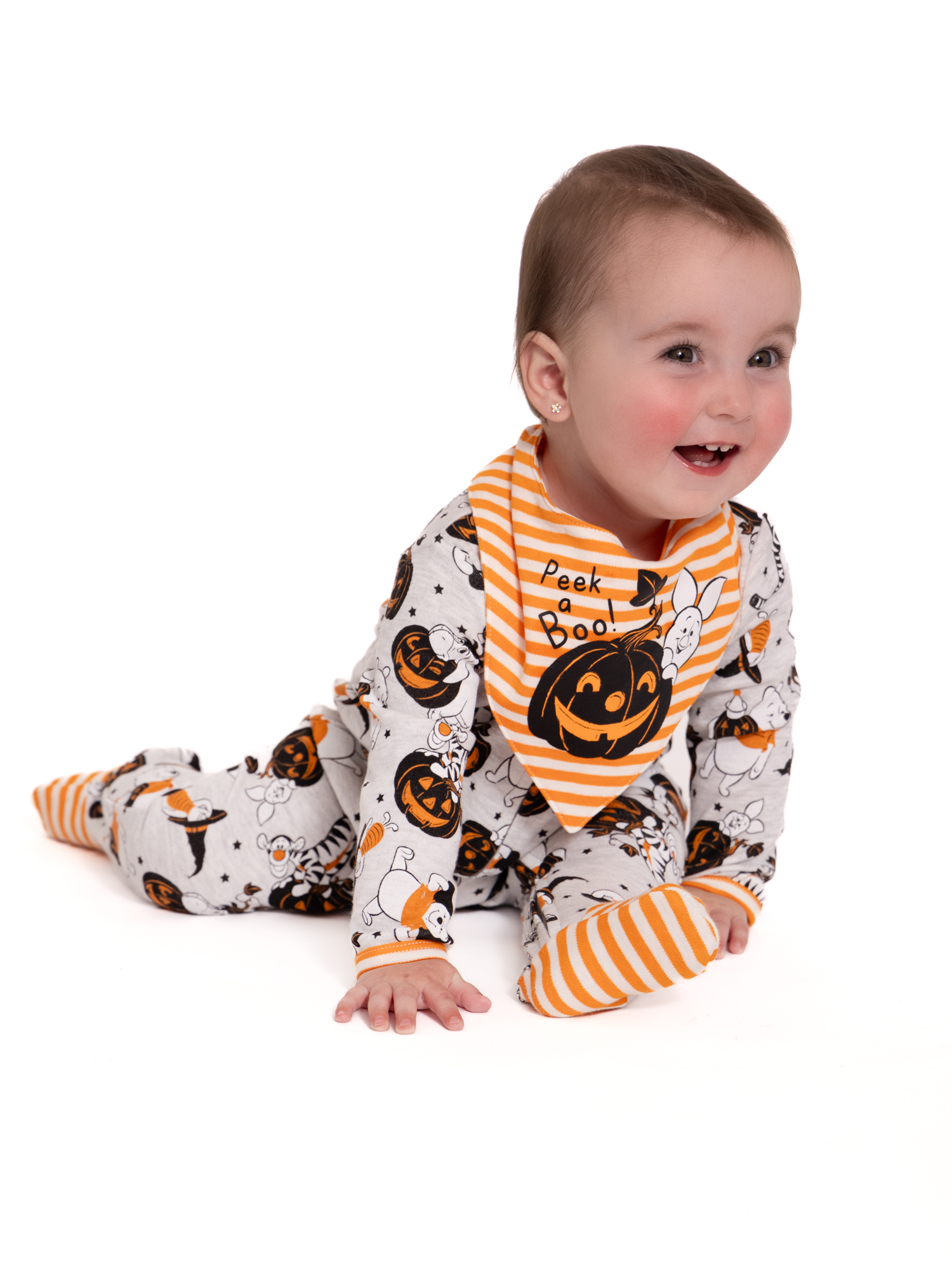 Baby Character Halloween Footed Sleep N Play & Bib Set, 2-Piece, Sizes Newborn-6/9 Months