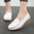 thumbnail image 5 of GERsome Womens Loafers Slip On Dress Shoes Round Toe Comfort Casual Walking Flats Shoes, White Size 5.5, 5 of 8