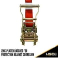 thumbnail image 5 of US Cargo Control Ratchet Tie Down Strap, 1 Inch x 10 Foot Ratchet Strap with Vinyl Coated Wire Hooks, Red Tie Down Straps, Secure Cargo with Ease, Straps Provide Needed Strength, 4 Pack, 5 of 5