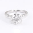 thumbnail image 4 of Bow Jewelry Brilliant 1.67 Ct Round Cut Moissanite Wedding Ring - White Gold Plated 14K Wedding Ring - Solitaire with Accent Moissanite Ring - Solo Stone Moissanite Ring, 4 of 10