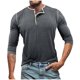 thumbnail image 2 of pstuiky Camisas para hombre de manga larga, Cárdigan informal de color liso con botones para hombre, manga larga y cuello redondo top de hombre xxxl, 2 of 8