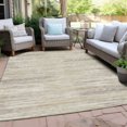 thumbnail image 6 of Addison Rugs Chantille Indoor/Outdoor Transitional Stripes Beige Washable Rectangle Rug, 5' x 7'6", 6 of 6