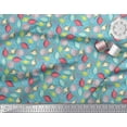 thumbnail image 3 of Soimoi Blue Cotton Voile Fabric Dot & Ornaments Christmas Print Fabric by Yard 42 Inch Wide, 3 of 3