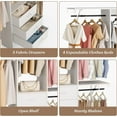 thumbnail image 4 of YOUDENOVA 5FT Closet System with 3 Drawers, 59 Inches Wood Closet Organizer System, Walk-in Closet Built In System Tower, Closet Wardrobe Clothes Garment Racks, White, 4 of 7