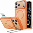 thumbnail image 1 of Funda Magnética Naranja Esmerilado con Soporte y Control de Cámara para iPhone 17 Pro Max, 1 of 9