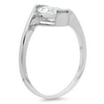 thumbnail image 5 of 2 ct Marquise Cut Real Genuine Natural Diamond VS1-VS2 G-H 18K White Gold Solitaire Promise Wedding Statement Engagement Designer Ring size 8.5, 5 of 6