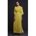 thumbnail image 2 of Bimba Robe Longue Maxi en Rayonne à Imprimé Floral de Baies Rouges et de Roses pour Femmes avec Fente Latérale - Grande, 2 of 6