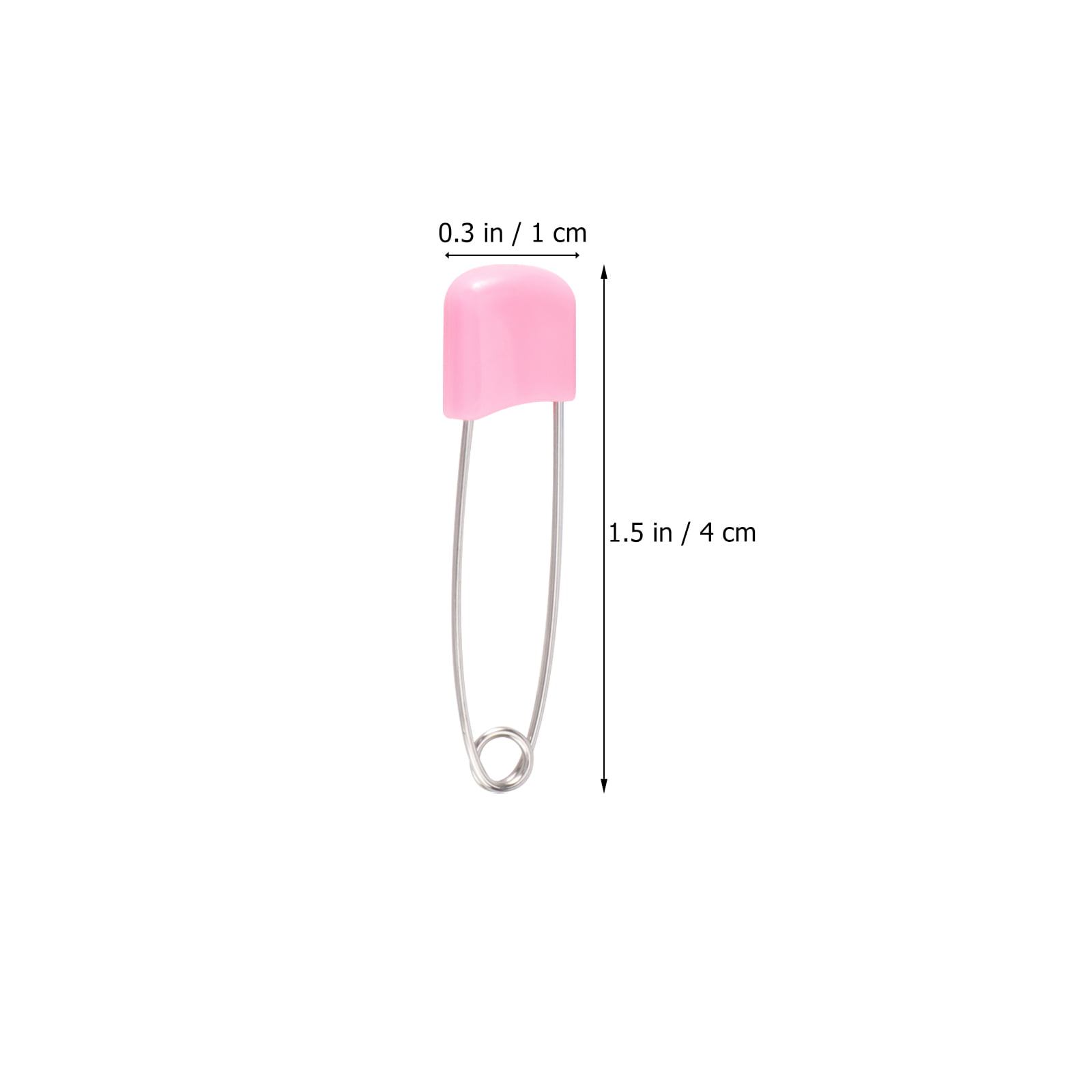 2 pack of 4 Vintage Baby Safety Pins pink stainless steel New