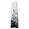 thumbnail image 3 of Robes d'Été pour Femmes Robe Maxi Sans Manches à Imprimé Col en V Robe de Soirée d'Été avec Poches, 3 of 4