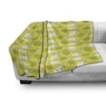 thumbnail image 2 of Lemon Soft Flannel Fleece Throw Blanket, Hand Drawn Big Sour and Organic Silhouettes and Leaves, Cozy Plush for Indoor and Outdoor Use, 50" x 60", Yellow Khaki, by Ambesonne, 2 of 5