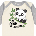 thumbnail image 4 of Inktastic My Oma Loves Me- cute panda Boys or Girls Long Sleeve Baby Bodysuit, 4 of 5