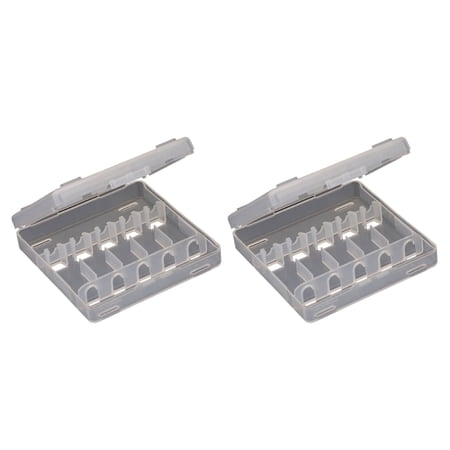 Oasiva 2pcs Shrimp Lure Storage Case Transparent Tackle Container Squid Baits Separator Fishing Lure Box Fishing Accessories