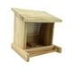 thumbnail image 4 of Comedero de madera para pájaros, estación de alimentación para pájaros, ventana transparente con techo abatible para pájaros pequeños, guacamayos, 4 of 9