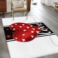 thumbnail image 3 of Love Red Heart Washable Area Rug 4 x 6 ft Valentine's Day, Soft Non Slip Rugs Stain Repellent Indoor Felt Carpet for Living Dining Room Bedroom Home Office, 3 of 9