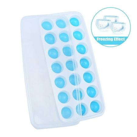 

Foraging dimple Covered Ice Tray Set with 21 Ice Cubes Molds Flexible Rubber Plastic Stackable