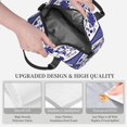 thumbnail image 3 of Naloa Blue And White Porcelain Pattern Print Lunch Bag for Women & Men Insulated Lunch Box or Cooler Lunch Tote Bags for Work, Travel, Outdoor, 3 of 5