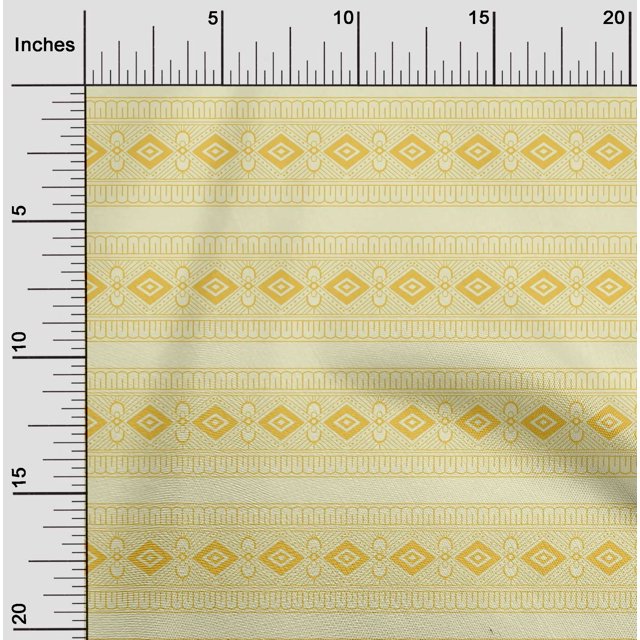 oneOone Cotton Silk Fabric Geometric Block Fabric Prints By Yard 42 Inch Wide