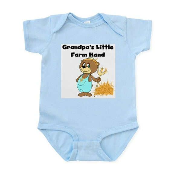 CafePress - Grandpa's Little Farmhand Infant Bodysuit - Baby Light Bodysuit, Size Newborn - 24 Months