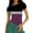 Purple, variant on Womens Summer Basic Tops Casual Crew Neck Short Sleeve Yoga T Shirt Color Block Base Layer Shirts Going Out Tees 2026 Spring Summer Limited-time offer