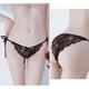 thumbnail image 4 of Braguitas de encaje sexys con bordado de flores para mujer, ropa interior con lazo, tangas de cintura baja cómodas con lazo lateral, transpirables, 4 of 5