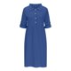 thumbnail image 4 of Puntoco Vestido De Algodón Y Lino De Color Sólido Con Botones Y Cuello Redondo De Manga Corta Para Mujer A La Moda Azul Xxl,Regalos Para Mujer Joven, 4 of 6