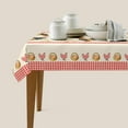thumbnail image 4 of DCHYO Vintage Rooster Tablecloth Red Plaid Waterproof Stain Resistant Oilcloth Washable Polyester Table Cover for Kitchen Dining Picnic Party Decor, 55x70inch, 4 of 8