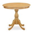 thumbnail image 3 of Pemberly Row Antique Wood Dining Table with Pedestal Legs in Oak, 3 of 4