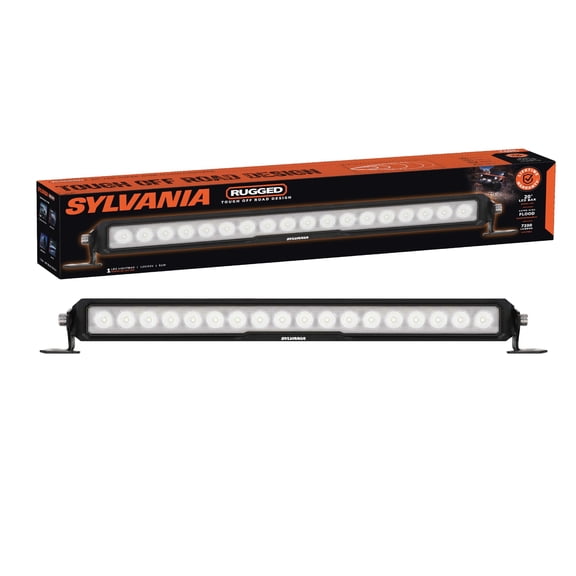 SYLVANIA Rugged 20 Inch Flood LED Light Bar - Flood Light 7200 Raw Lumens, Off Road Driving Work Light, Truck, Boat, Tractor, ATV, UTV, SUV, 4x4 (1 PC)