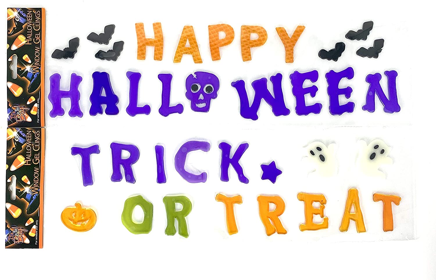 Halloween Window Gel Clings in Different Variations 2 Pack Walmart