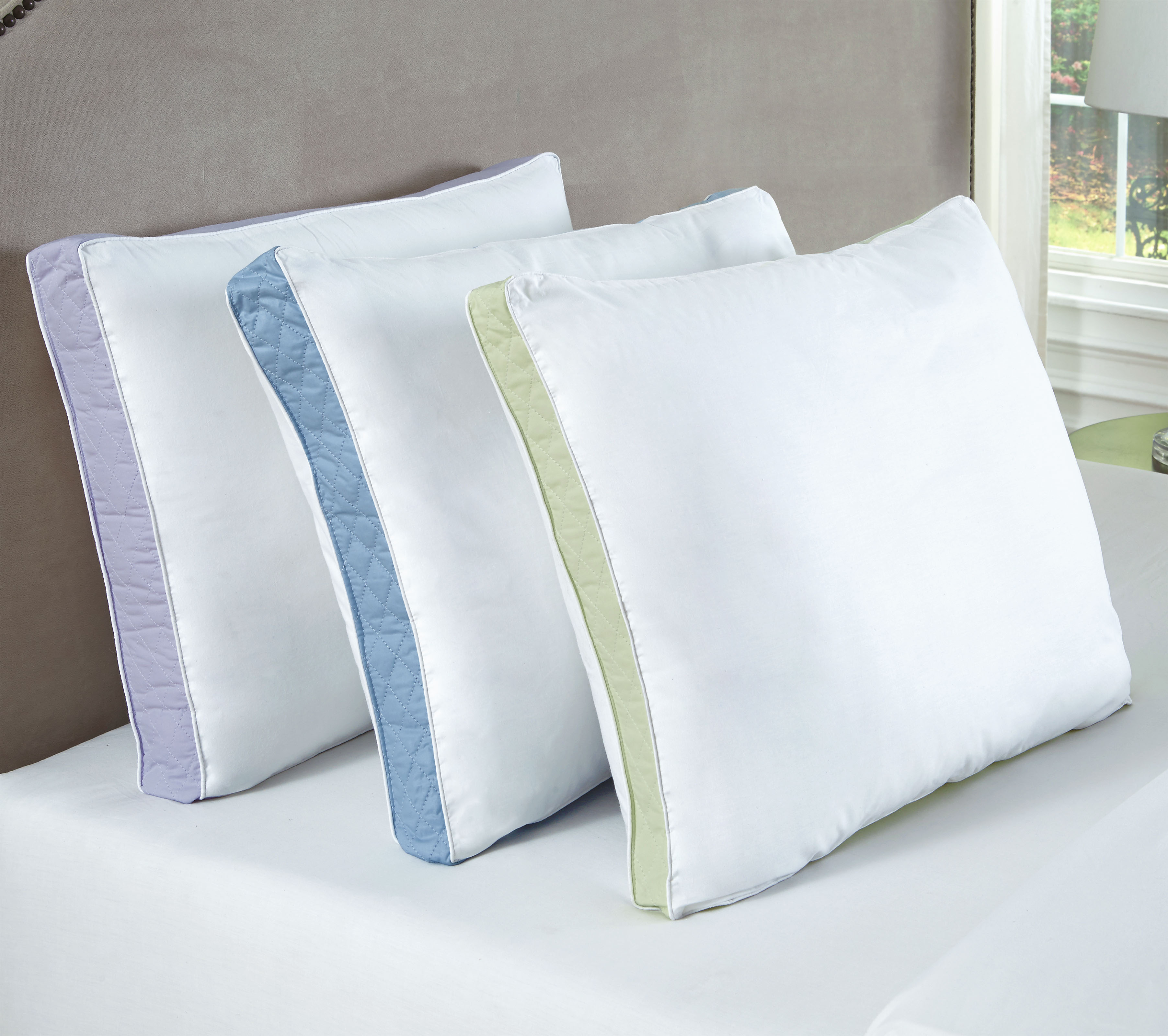 Ultrasoft Quilted Sidewall Bed Pillows, Firm, Set of 2